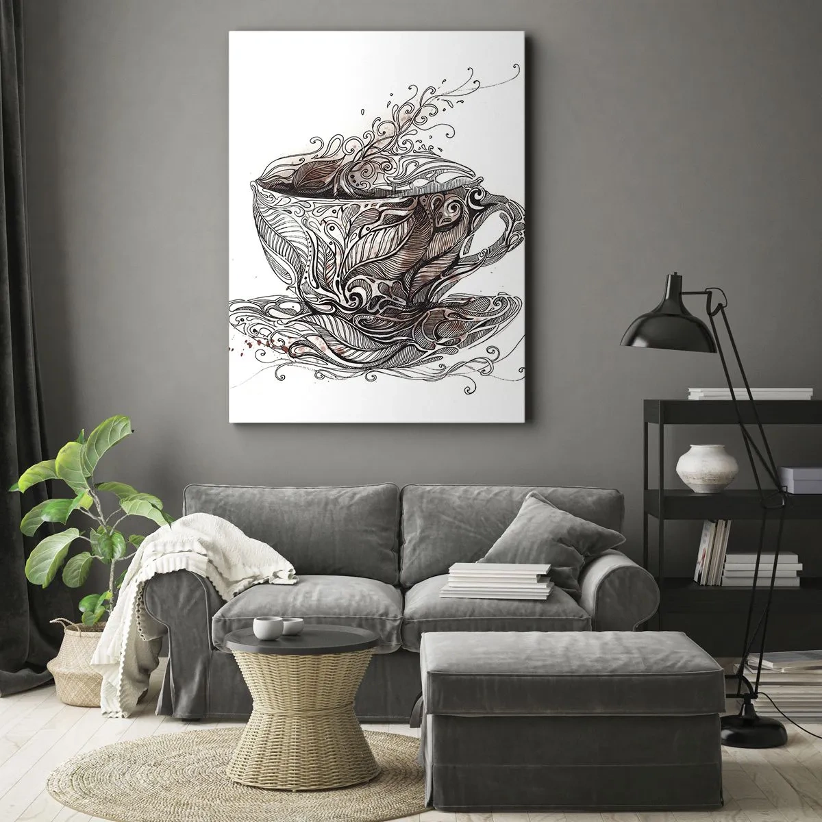 Quadro em tela - Um chá é bom para tudo - 80x120 cm