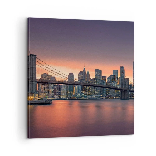 Quadro em tela - Imersa no silêncio lilás - 60x60 cm