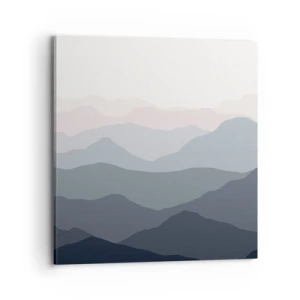 Quadro em tela - Ondas de montanha - 70x70 cm