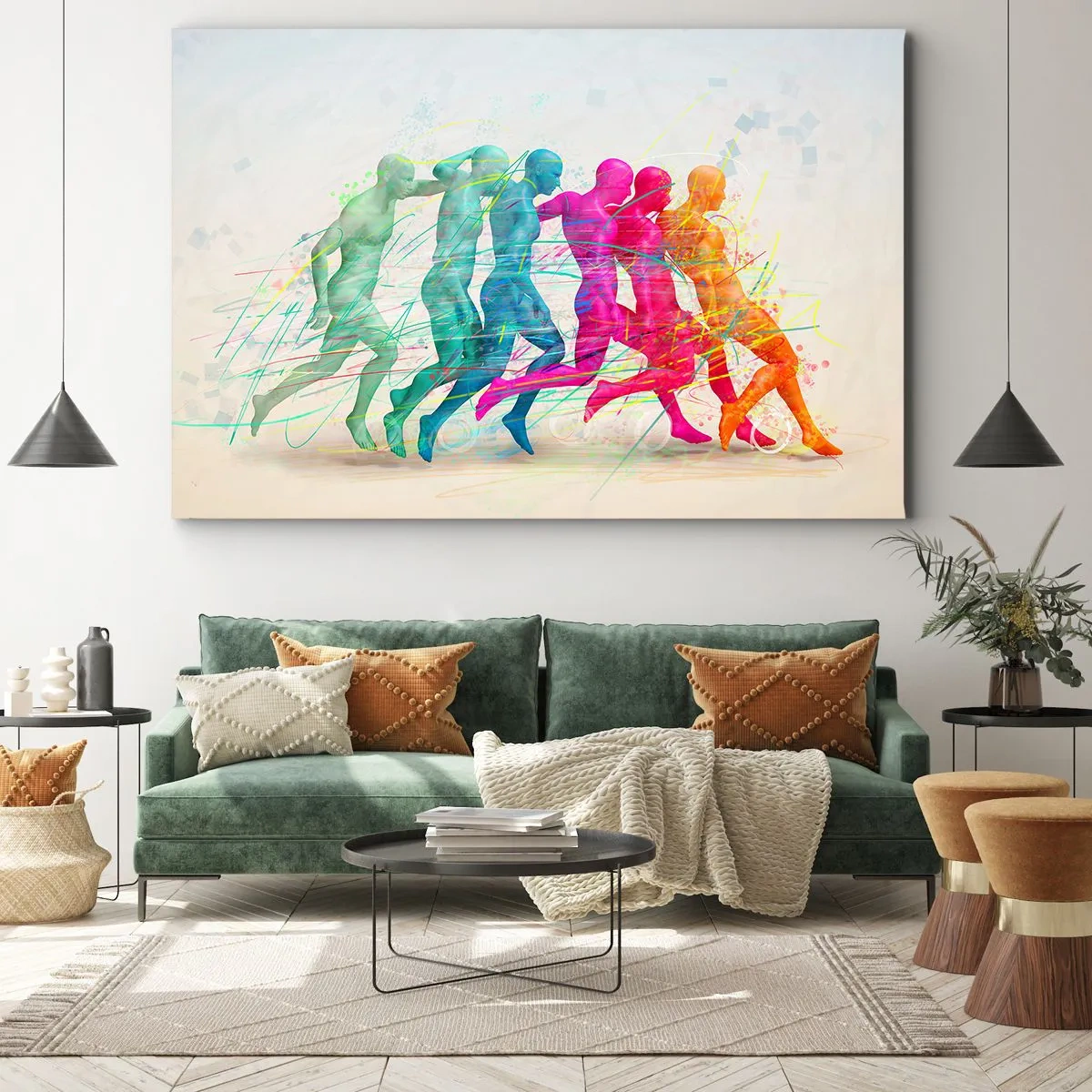 Quadro em tela - Harmonia de movimento - 120x80 cm