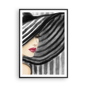 Pôster com moldura preta - Onde encontrar-te? - 70x100 cm