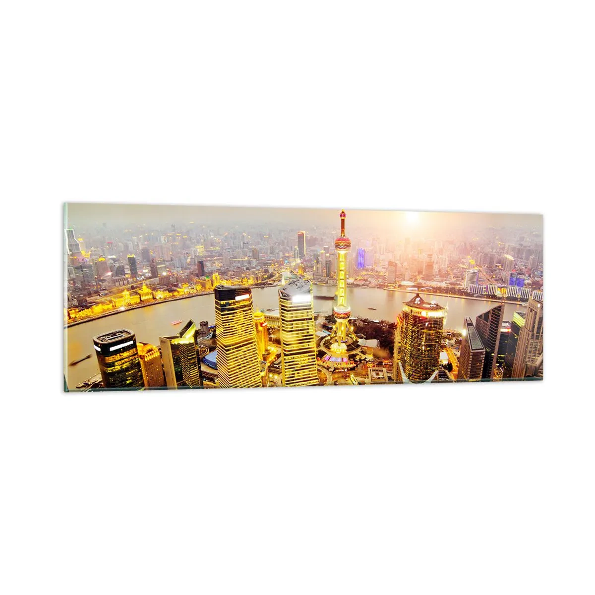 Quadro em vidro - Sonho asiático - 90x30 cm
