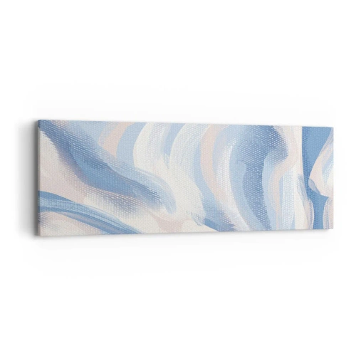 Quadro em tela - Ondas azuis - 90x30 cm
