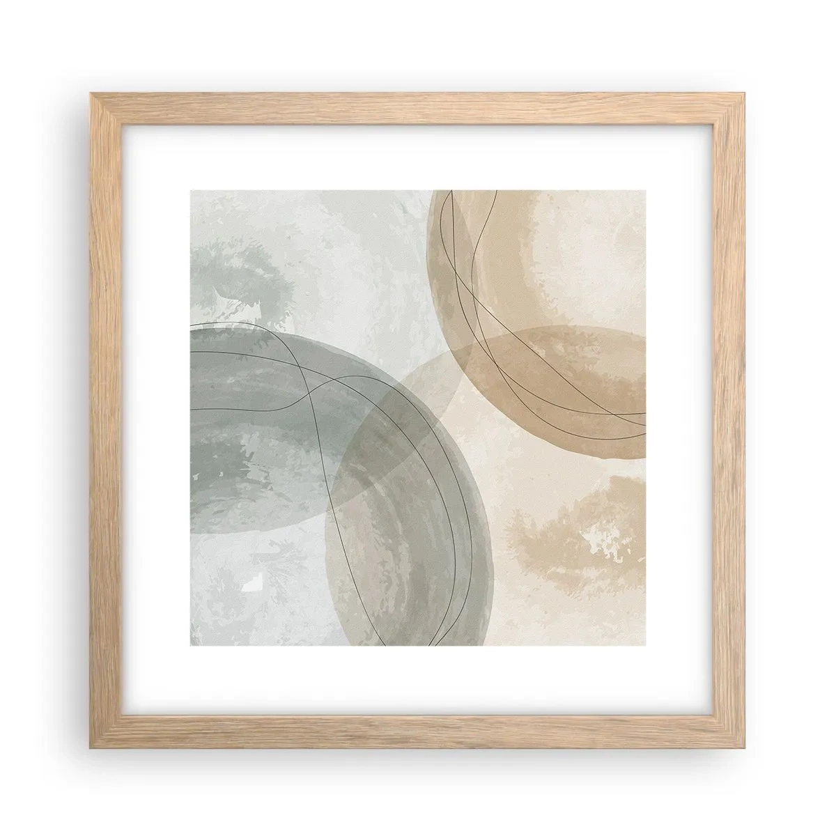 Pôster com moldura de carvalho claro - Difusão de Mundos - 30x30 cm
