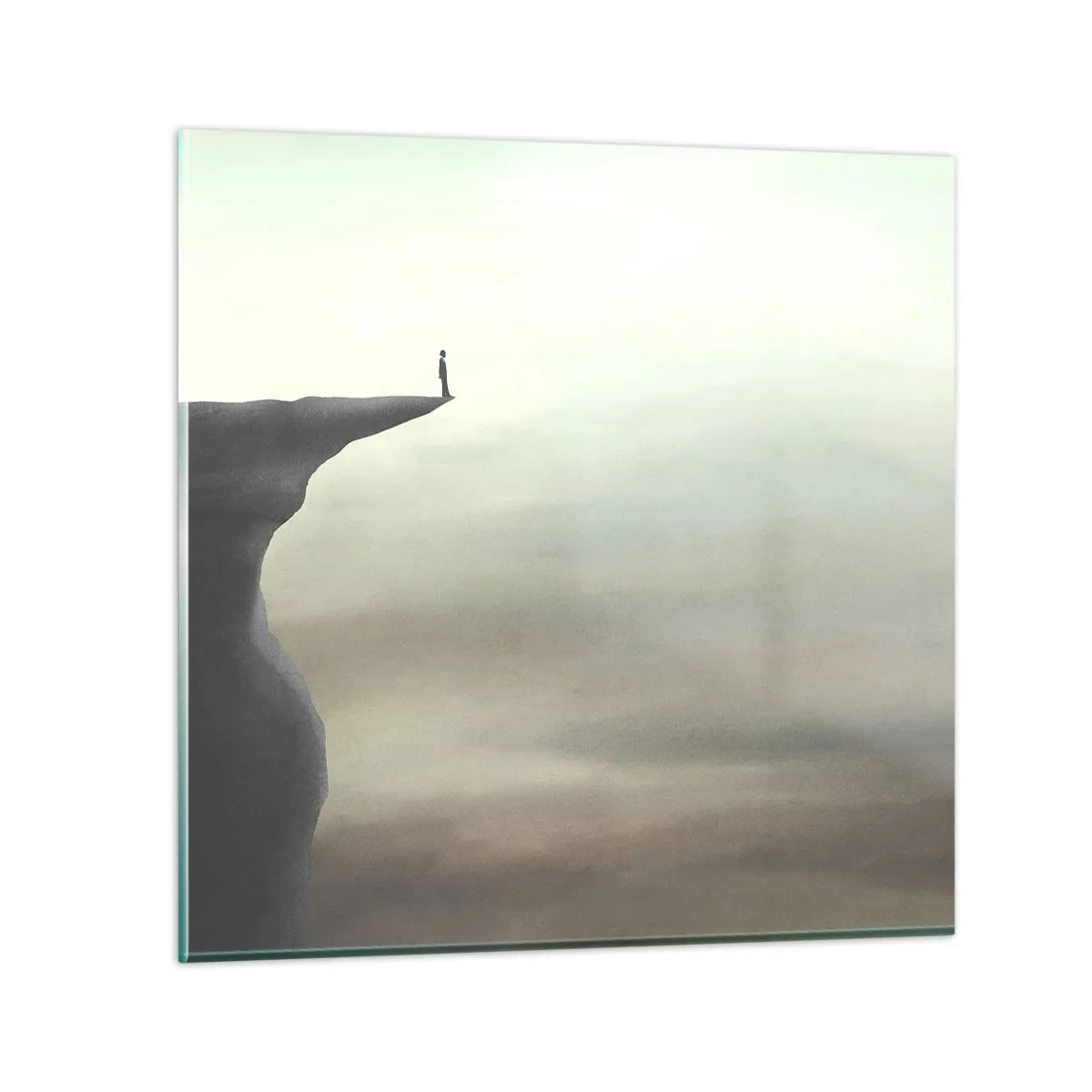 Quadro em vidro - Para cima, é claro! - 40x40 cm