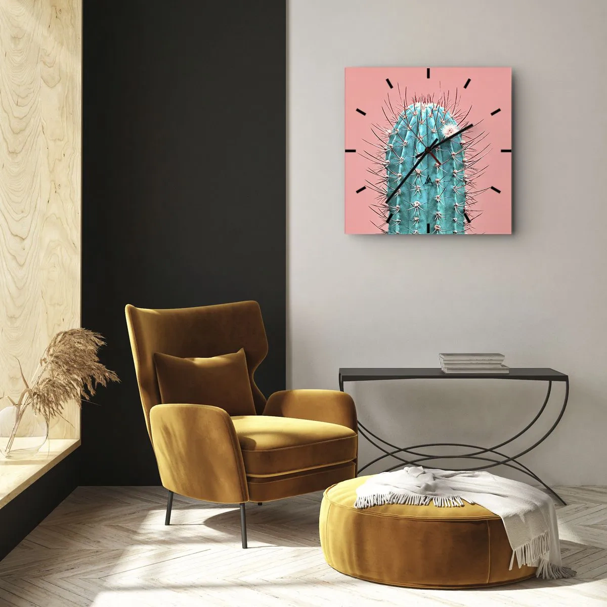 Relógio de parede - Relógio em vidro - Apenas olhe - 30x30 cm