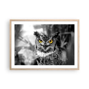 Pôster com moldura de carvalho claro - Nada pode ser escondido - 70x50 cm