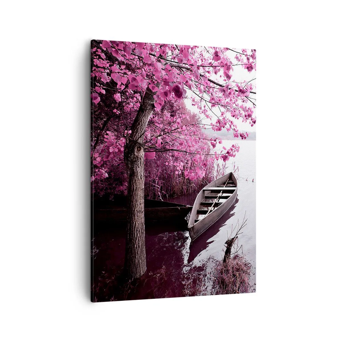 Quadro em tela - Em silêncio cor-de-rosa - 50x70 cm