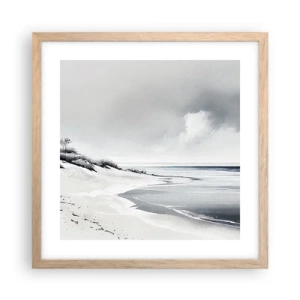 Pôster com moldura de carvalho claro - Juntos para sempre - 40x40 cm