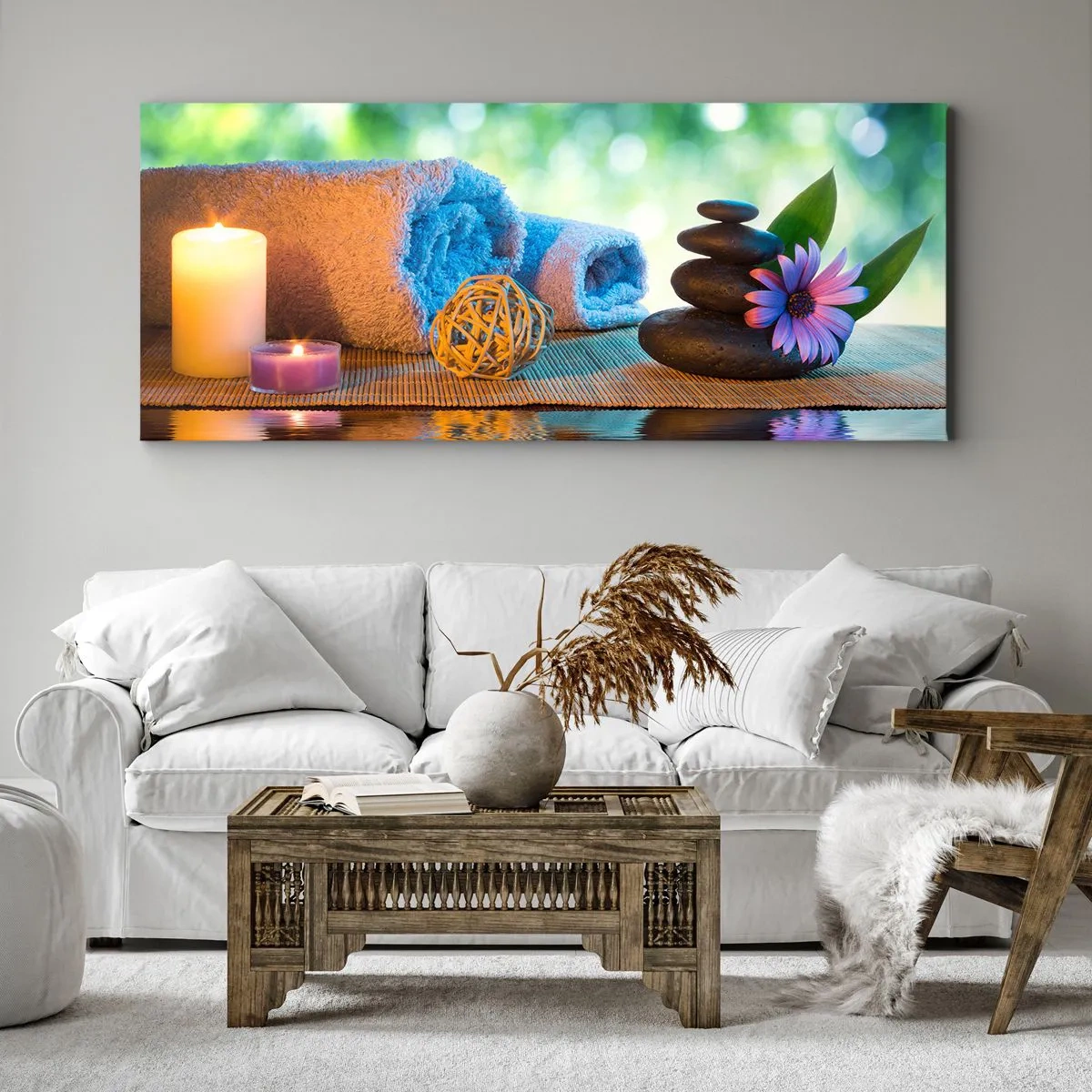 Quadro em tela - Tempo para o corpo - 120x50 cm
