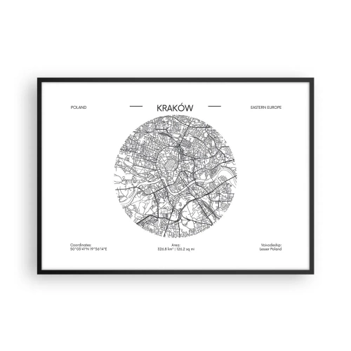 Pôster com moldura preta - Anatomia de Cracóvia - 100x70 cm