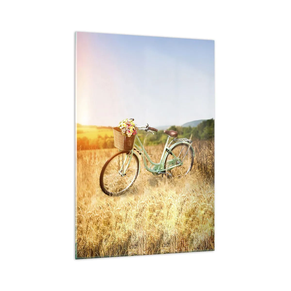 Quadro em vidro - Vou ficar aqui por um tempo - 70x100 cm