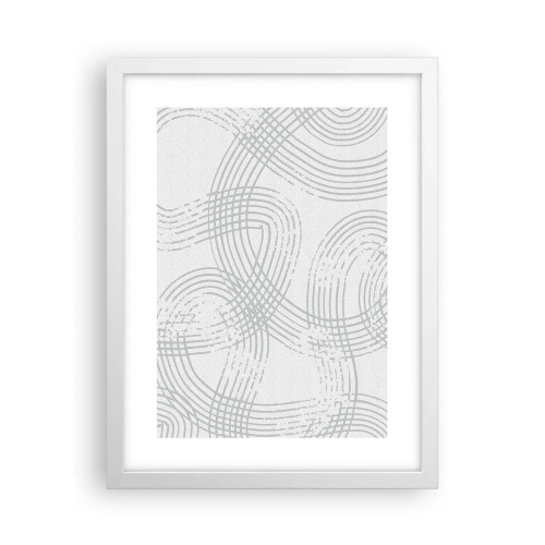 Pôster em moldura branca - Não existe caminho reto - 30x40 cm