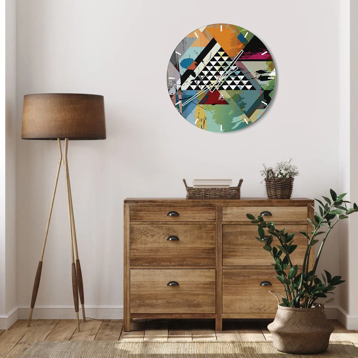 Relógio de parede - Relógio em vidro - Como é simples - 40x40 cm