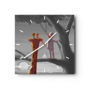 Relógio de parede - Relógio em vidro - Isso está realmente acontecendo - 30x30 cm