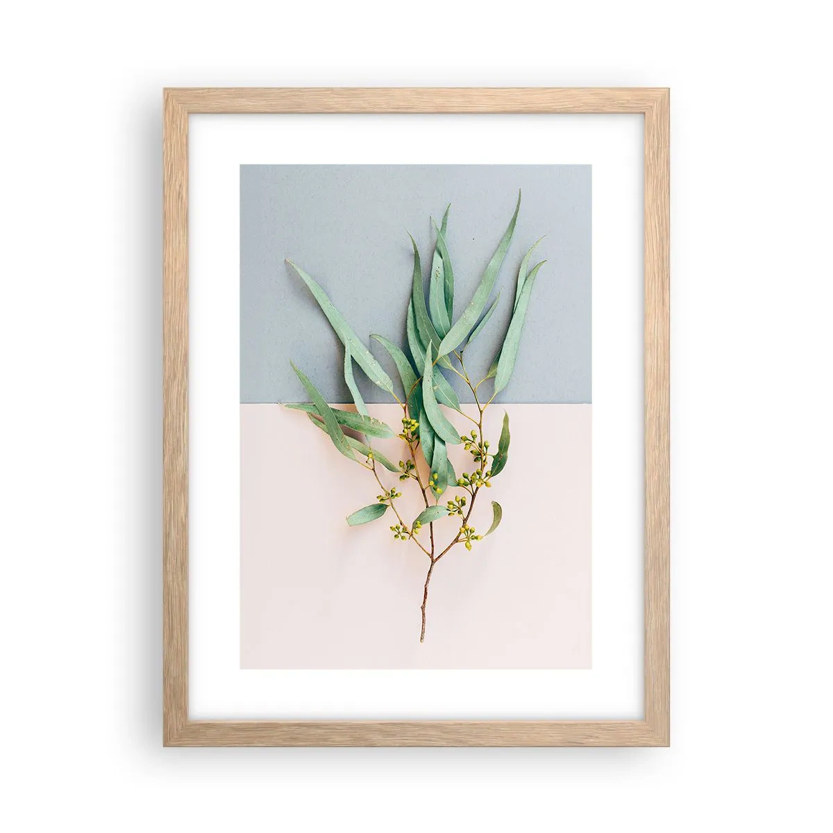 Pôster com moldura de carvalho claro - Sutileza pastel - 30x40 cm