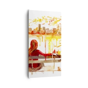 Quadro em tela - Um momento de reflexão - 65x120 cm