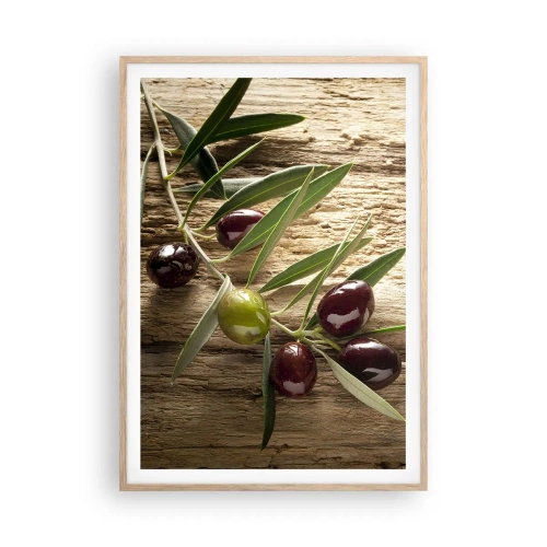 Pôster com moldura de carvalho claro - Direto da natureza - 70x100 cm