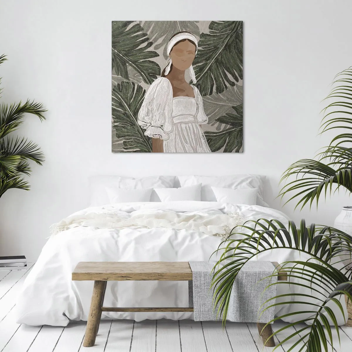 Quadro em tela - Retrato exótico - 70x70 cm