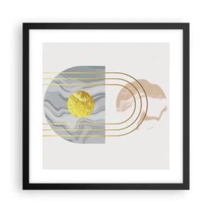 Pôster com moldura preta - Brilho e claridade - 40x40 cm