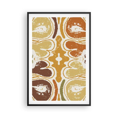 Pôster com moldura preta - Abstração sentimental - 61x91 cm