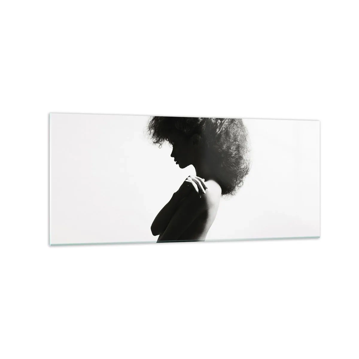 Quadro em vidro - Como uma flor em um caule fino - 120x50 cm
