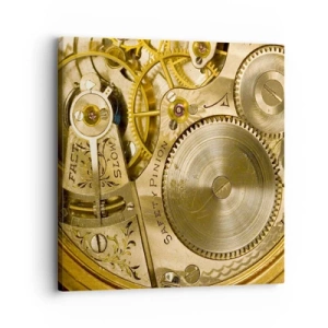 Quadro em tela - Mova-se com o tempo - 30x30 cm