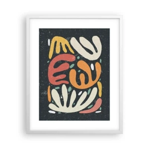 Pôster em moldura branca - Composição – estou prestes a pegar-te - 40x50 cm