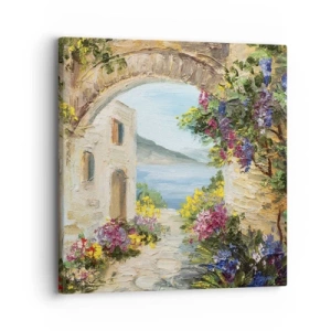 Quadro em tela - O encanto da província costeira - 30x30 cm