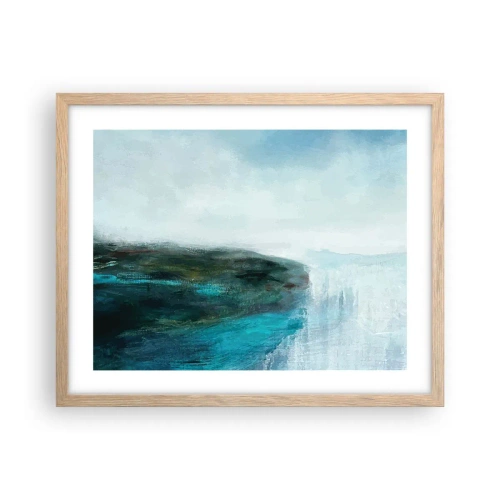 Pôster com moldura de carvalho claro - Abstração náutica - 50x40 cm