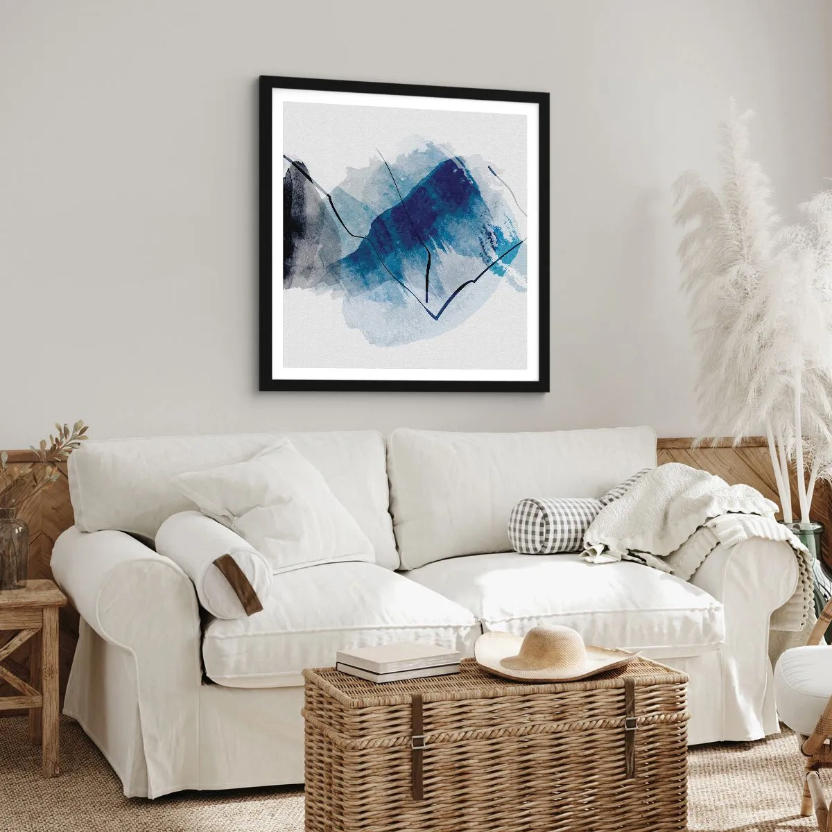 Pôster com moldura preta - Iceberg - 50x50 cm