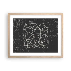 Pôster com moldura de carvalho claro - Pensamentos errantes - 50x40 cm