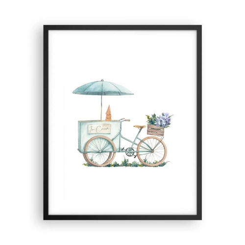 Pôster com moldura preta - Doce lembrança do verão - 40x50 cm