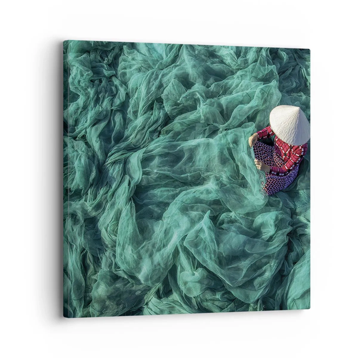 Quadro em tela - Num mar de redes - 30x30 cm
