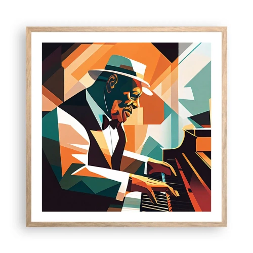 Pôster com moldura de carvalho claro - Todo aquele jazz - 60x60 cm