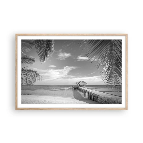 Pôster com moldura de carvalho claro - Memória ou sonho? - 91x61 cm