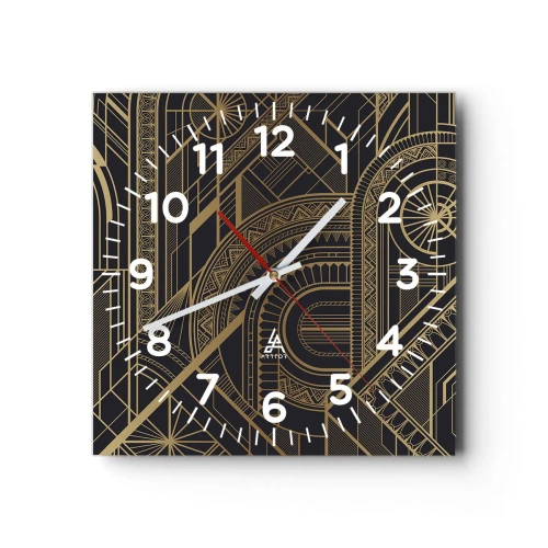 Relógio de parede - Relógio em vidro - Conceitos, ideias, planos - 40x40 cm