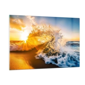 Quadro em vidro - Diversão na areia - 120x80 cm