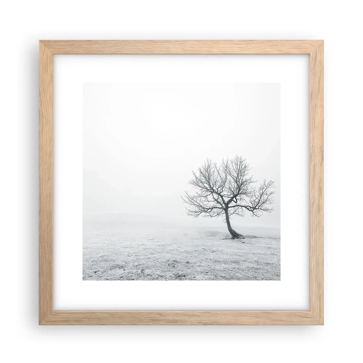 Pôster com moldura de carvalho claro - Contra o nada - 30x30 cm