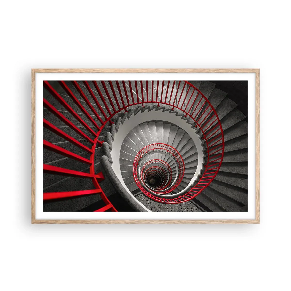 Pôster com moldura de carvalho claro - Diversão de arquitetura - 91x61 cm