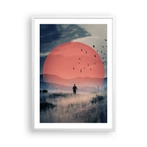 Pôster em moldura branca - Em casa - 50x70 cm