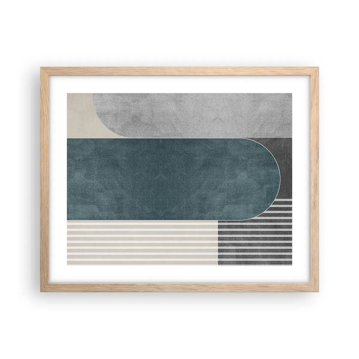 Pôster com moldura de carvalho claro - Composição ao nível - 50x40 cm