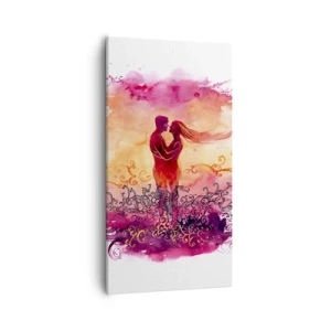 Quadro em tela - Um coração! Eu não preciso de tão pouco... - 55x100 cm