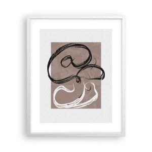 Pôster em moldura branca - Composição – a busca pela plenitude - 40x50 cm