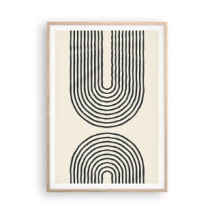 Pôster com moldura de carvalho claro - Em um momento... - 70x100 cm