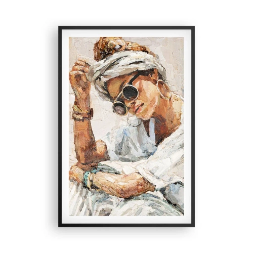 Pôster com moldura preta - Retrato em pleno sol - 61x91 cm