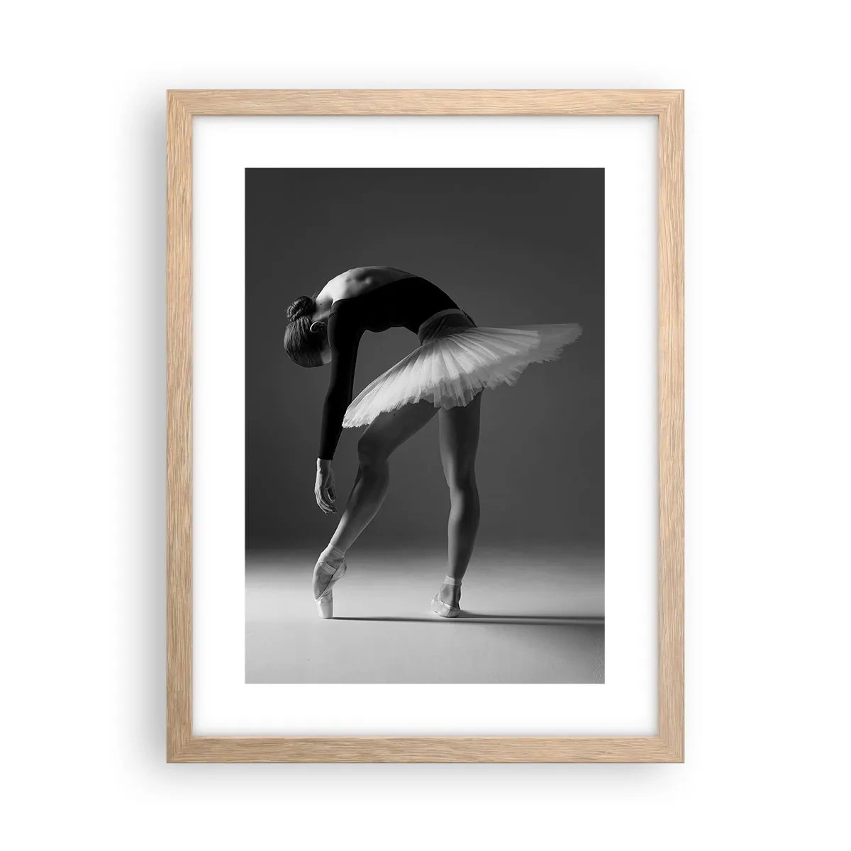 Pôster com moldura de carvalho claro - Bella balerina - 30x40 cm