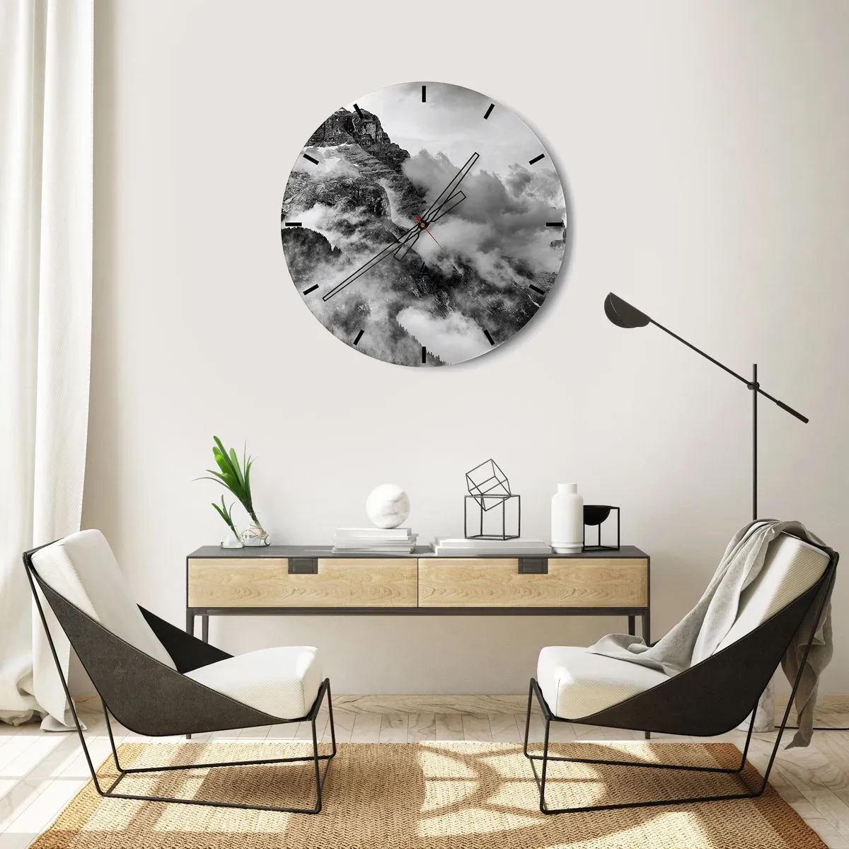 Relógio de parede - Relógio em vidro - Bonitas e cruéis - 40x40 cm