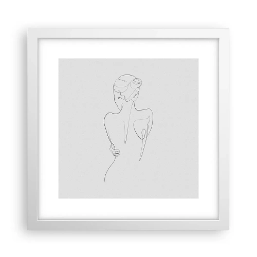 Pôster em moldura branca - Música corporal - 30x30 cm