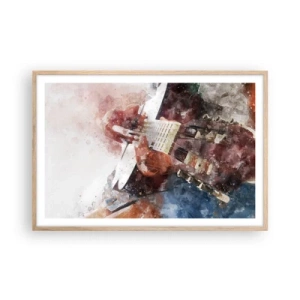 Pôster com moldura de carvalho claro - E o que acha? - 91x61 cm